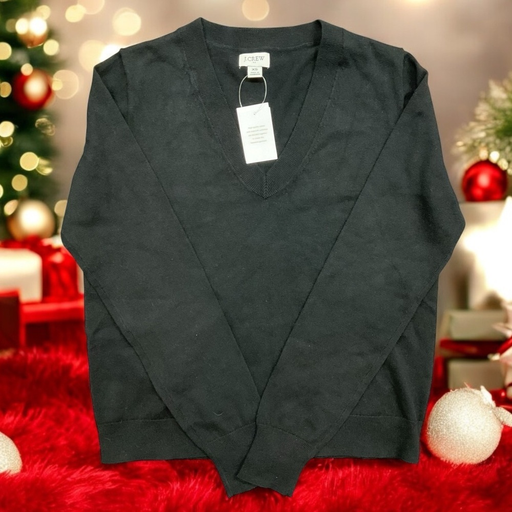 J. Crew Factory Cashmere Blend V-Neck Sweater